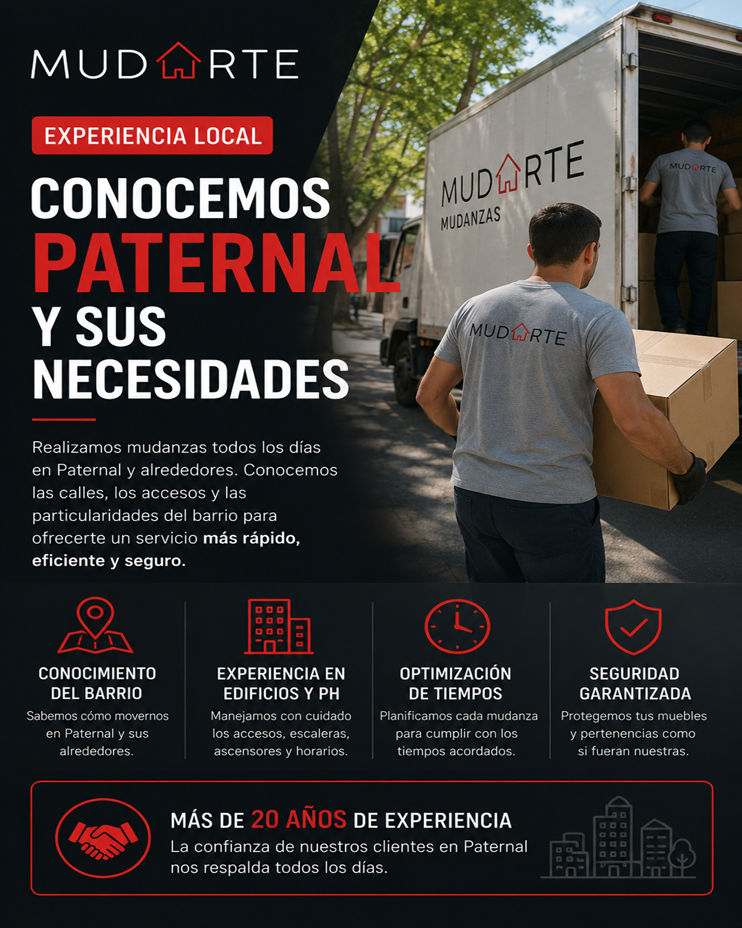 Mudarte - mudanzas en Paternal, mudanzas en Villa General Mitre, mudanzas en Villa del Parque, mudanzas en Agronomía, mudanzas en Caballito, mudanzas en Villa Crespo, mudanzas en Chacarita, mudanzas en Flores