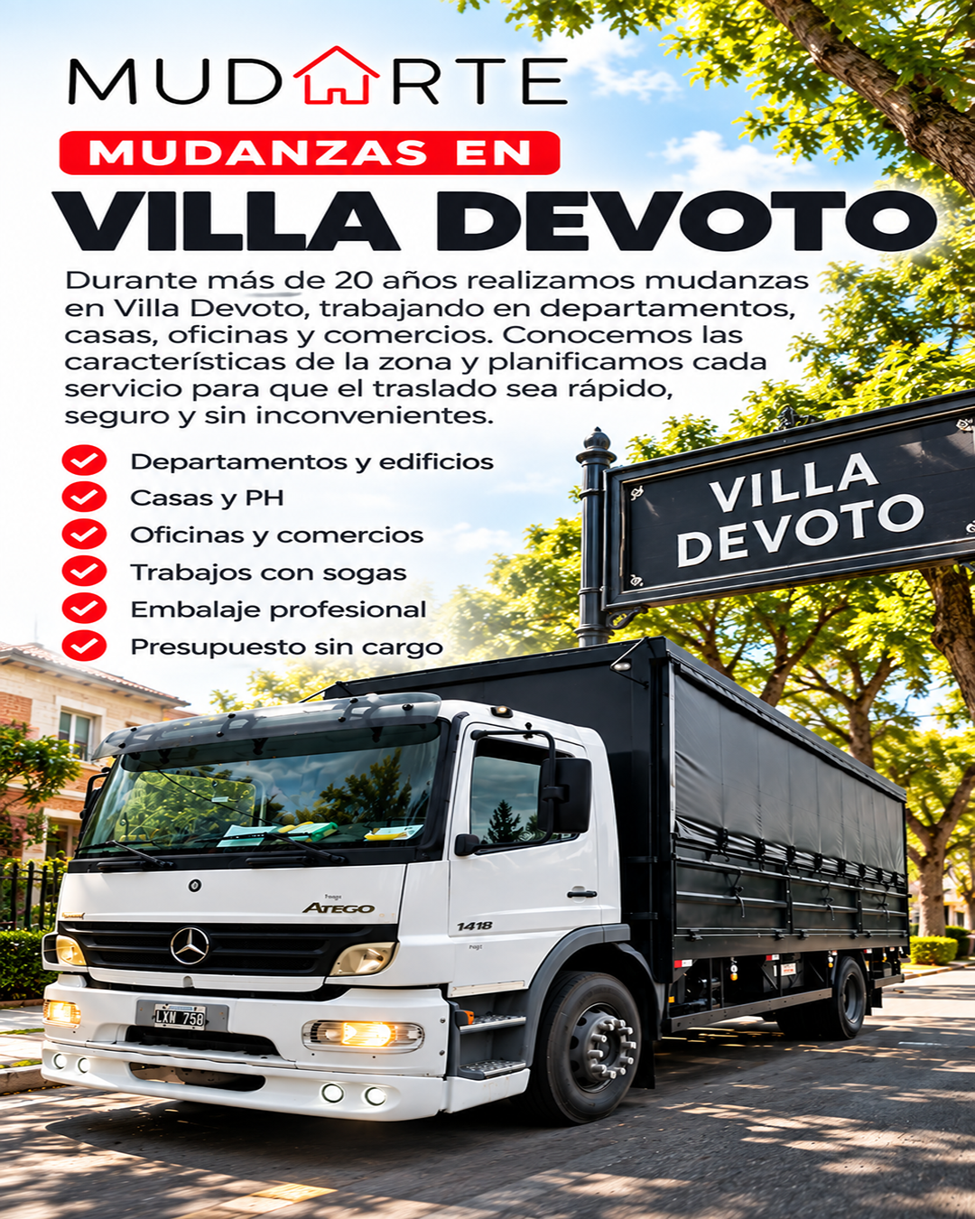 Mudanzas en Villa Devoto